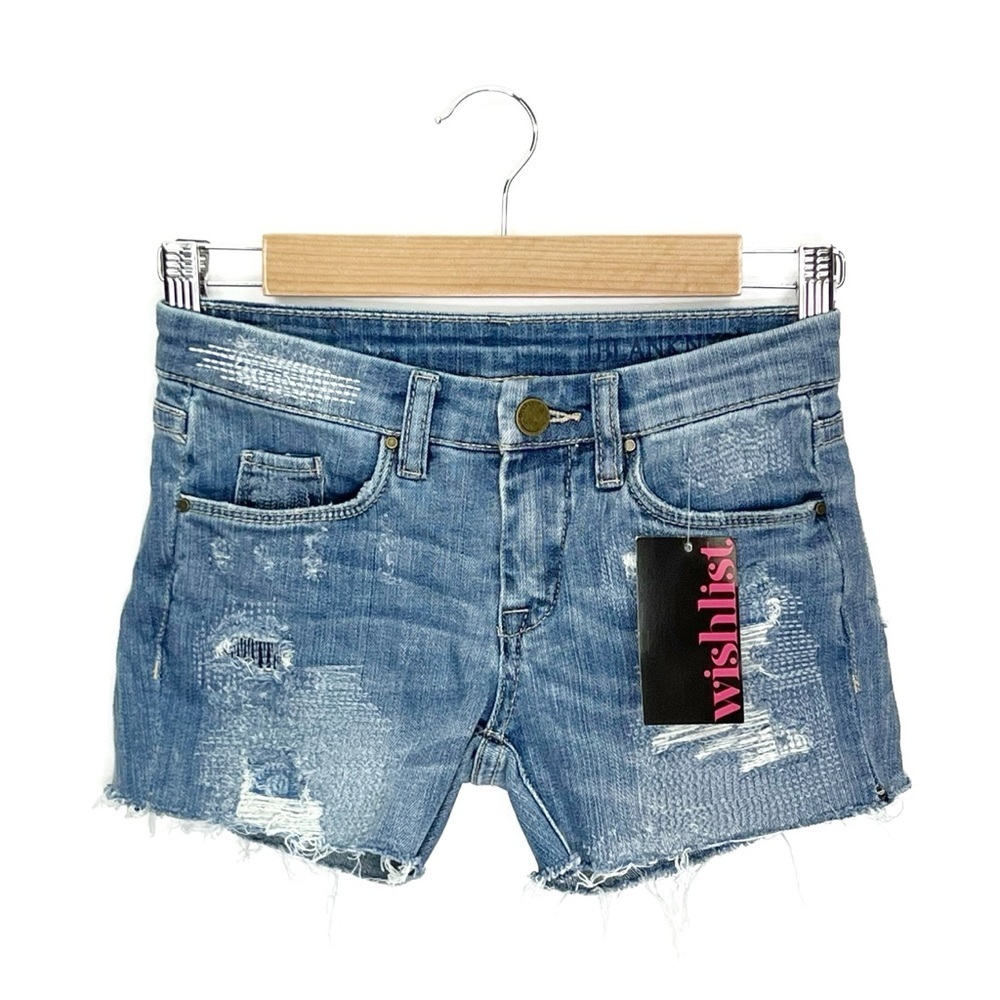 Blank NYC Jean Shorts “Bits And Pieces” Denim Size 24 = 0 nyc cutoff New NWT